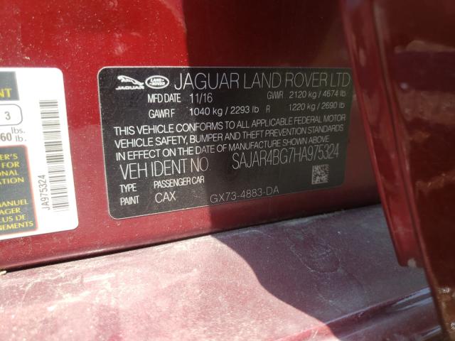 2017 JAGUAR XE SAJAR4BG7HA975324