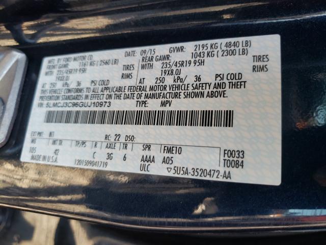 2016 LINCOLN MKC RESERV 5LMCJ3C96GUJ10973
