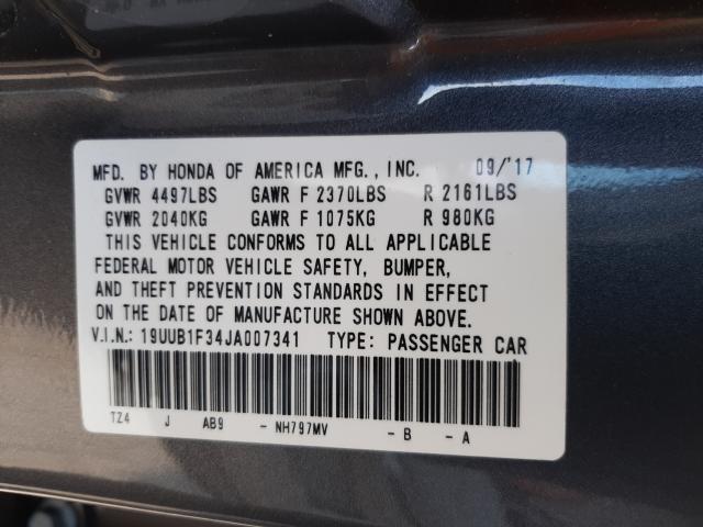 2018 ACURA TLX 19UUB1F34JA007341