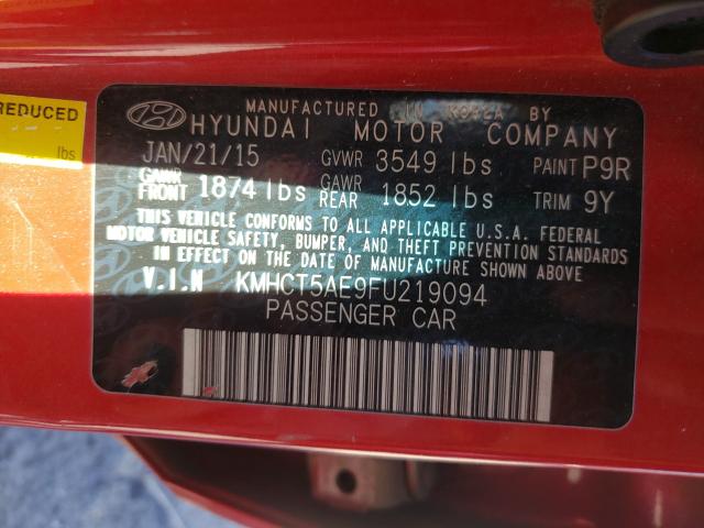2015 HYUNDAI ACCENT GS KMHCT5AE9FU219094