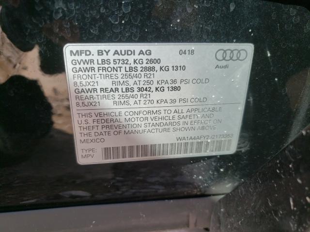 2018 AUDI SQ5 PREMIU WA1A4AFY2J2173353