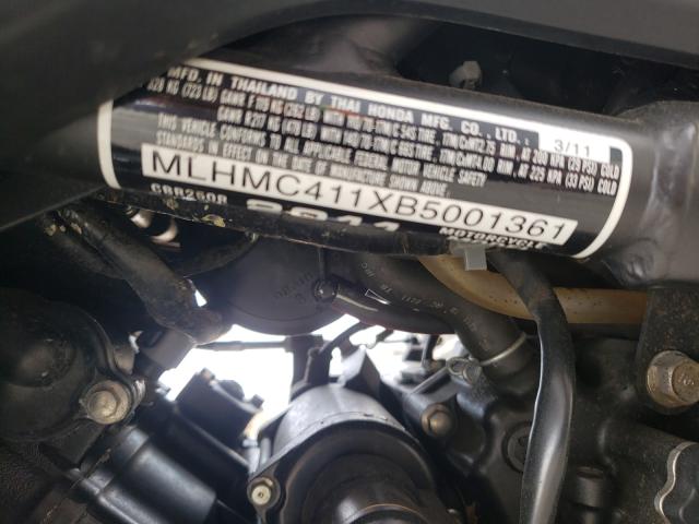 2011 HONDA CBR250 R MLHMC411XB5001361