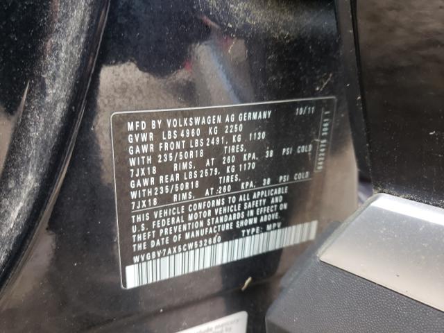 2012 VOLKSWAGEN TIGUAN WVGBV7AX5CW532680