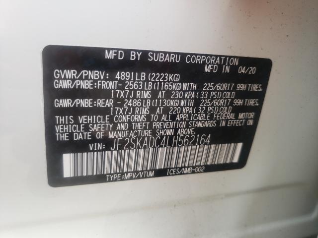 2020 SUBARU FORESTER JF2SKADC4LH562164