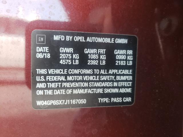2018 BUICK REGAL ESSE W04GP6SX7J1167050