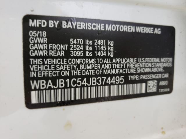 2018 BMW 530XE WBAJB1C54JB374495