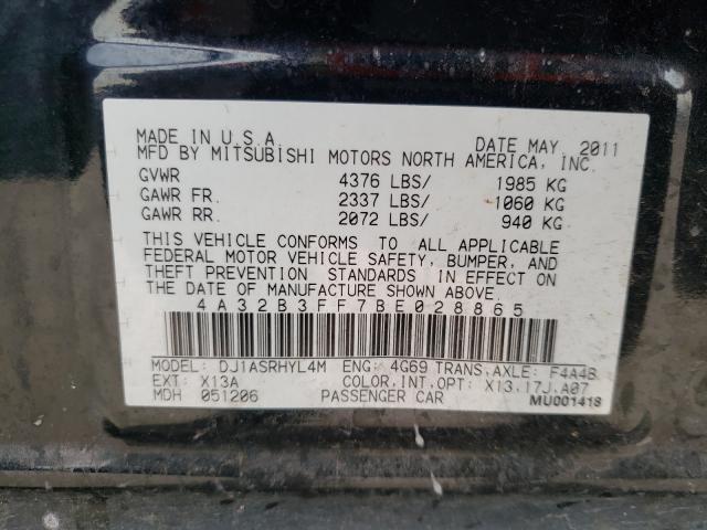 2011 MITSUBISHI GALANT ES 4A32B3FF7BE028865