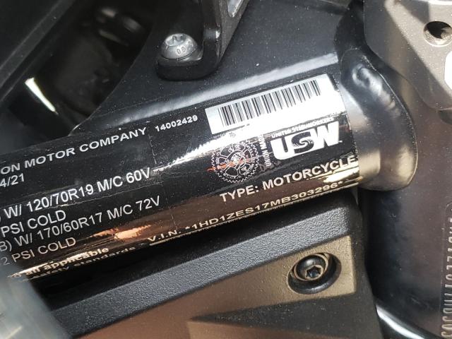 2021 HARLEY-DAVIDSON RA1250 S 1HD1ZES17MB303296