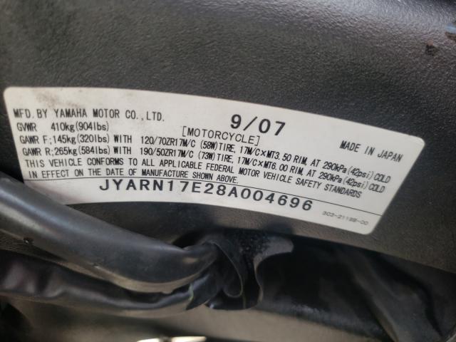 2008 YAMAHA FZ1 S JYARN17E28A004696