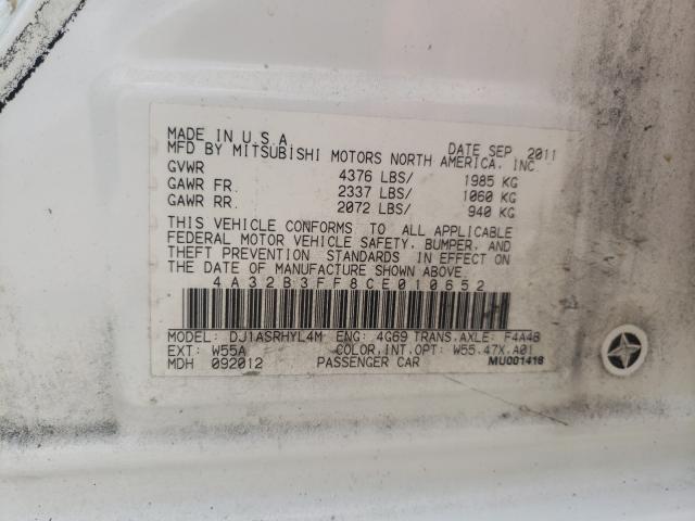 2012 MITSUBISHI GALANT ES 4A32B3FF8CE010652
