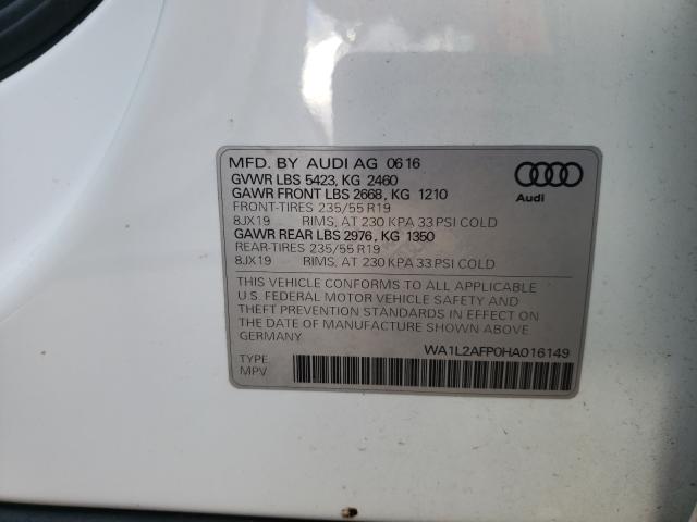 VIN WA1L2AFP0HA016149 2017 Audi Q5, Premium Plus no.10