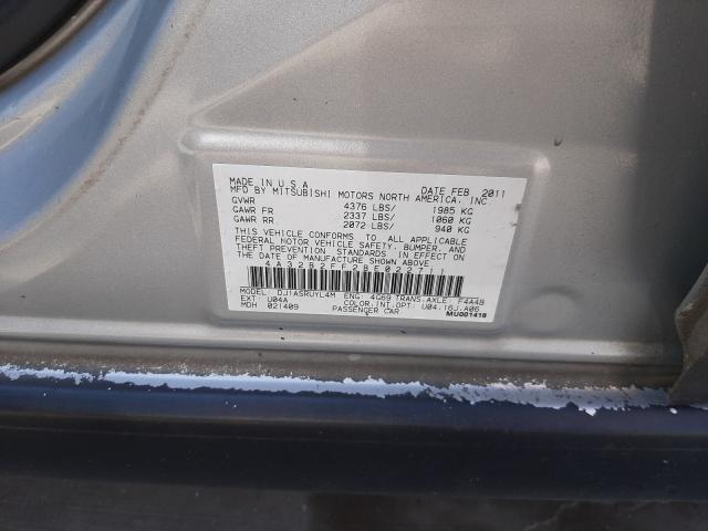2011 MITSUBISHI GALANT FE 4A32B2FF2BE022711