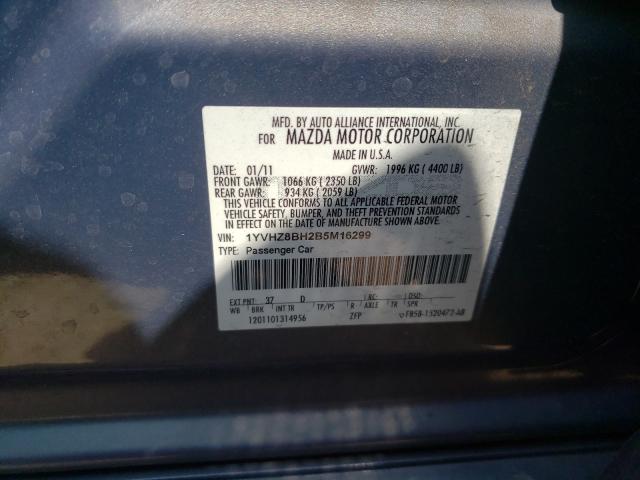 1YVHZ8BH2B5M16299 Mazda 6 I 2011. Фото: 9