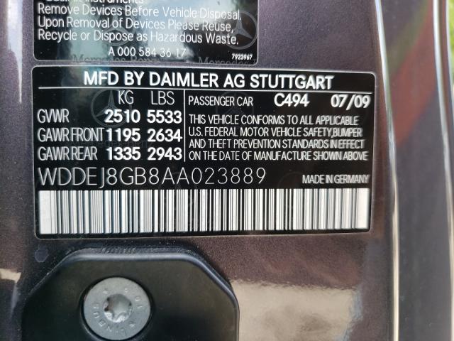 2010 MERCEDES-BENZ CL 550 4MA WDDEJ8GB8AA023889