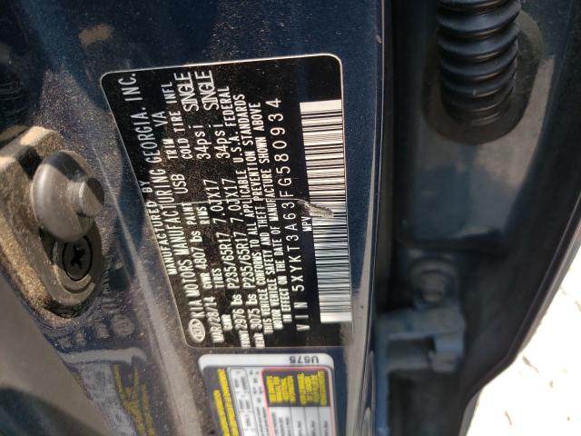 2015 KIA SORENTO 5XYKT3A63FG580934