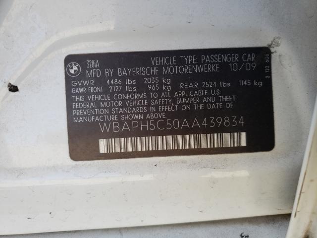 2010 BMW 3 SERIES WBAPH5C50AA439834