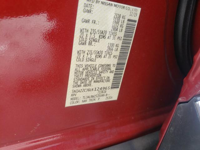 2020 NISSAN MURANO SL 5N1AZ2CJ6LN124965