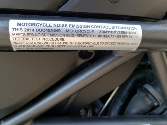 2014 DUCATI STREETFIGH ZDM11BMV2EB018065