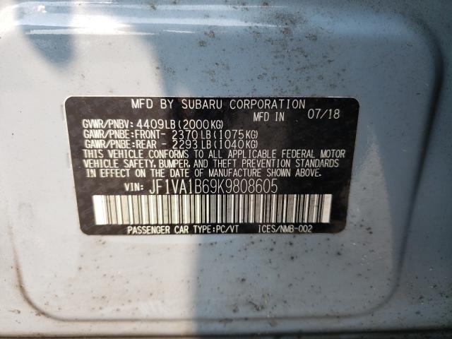 2019 SUBARU WRX PREMIU JF1VA1B69K9808605