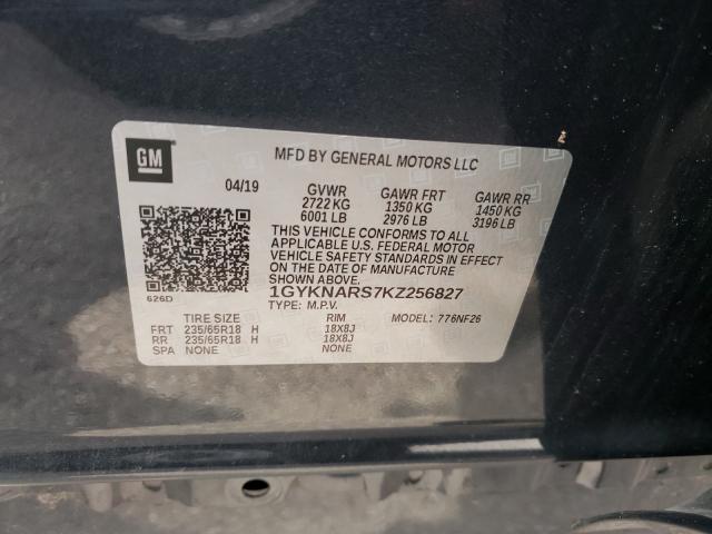 2019 CADILLAC XT5 1GYKNARS7KZ256827