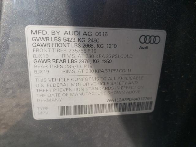 VIN WA1L2AFP0HA012764 2017 Audi Q5, Premium Plus no.10