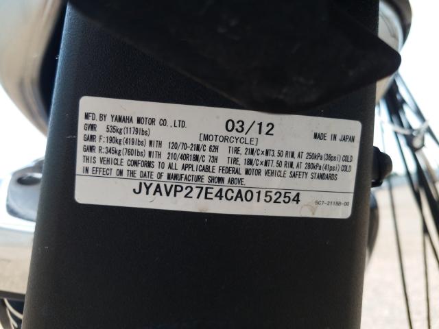 2012 YAMAHA XV1900 CU JYAVP27E4CA015254