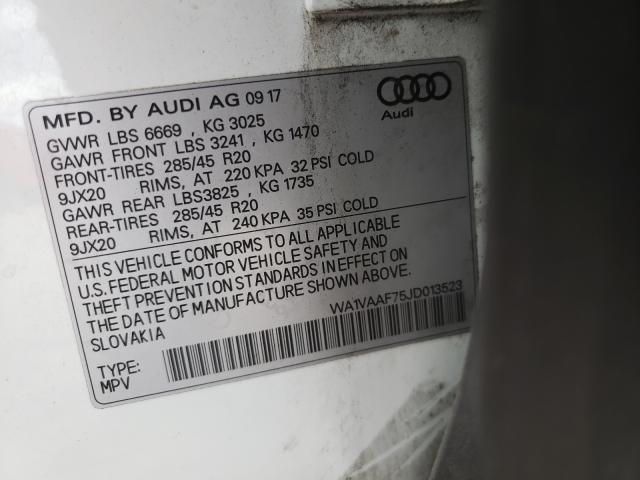 VIN WA1VAAF75JD013523 2018 Audi Q7, Prestige no.10