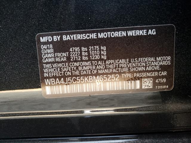 2019 BMW 440I GRAN WBA4J5C55KBM65252