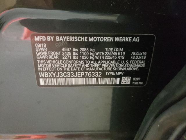2018 BMW X2 SDRIVE2 WBXYJ3C33JEP76332
