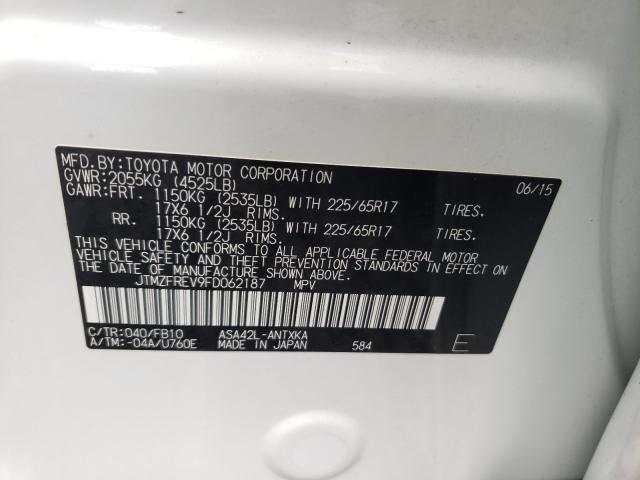 2015 TOYOTA UK JTMZFREV9FD062187