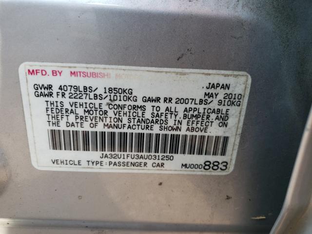 2010 MITSUBISHI LANCER DE JA32U1FU3AU031250