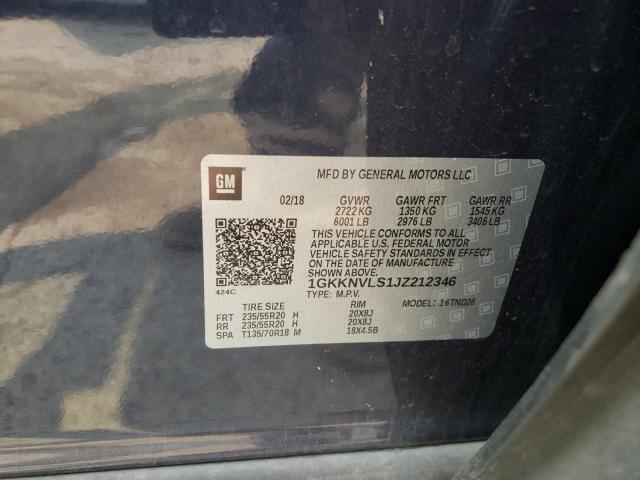 2018 GMC ACADIA ALL 1GKKNVLS1JZ212346