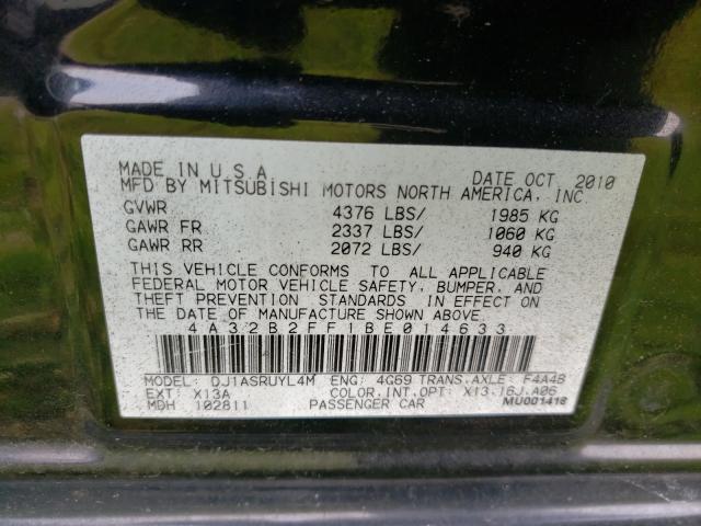 2011 MITSUBISHI GALANT FE 4A32B2FF1BE014633