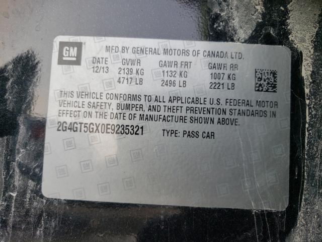 2014 BUICK REGAL GS 2G4GT5GX0E9235321