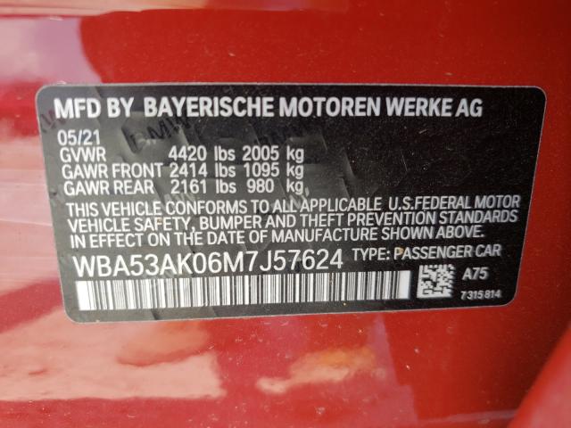 2021 BMW 228I WBA53AK06M7J57624