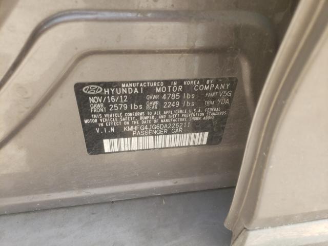 2013 HYUNDAI AZERA KMHFG4JG6DA226211