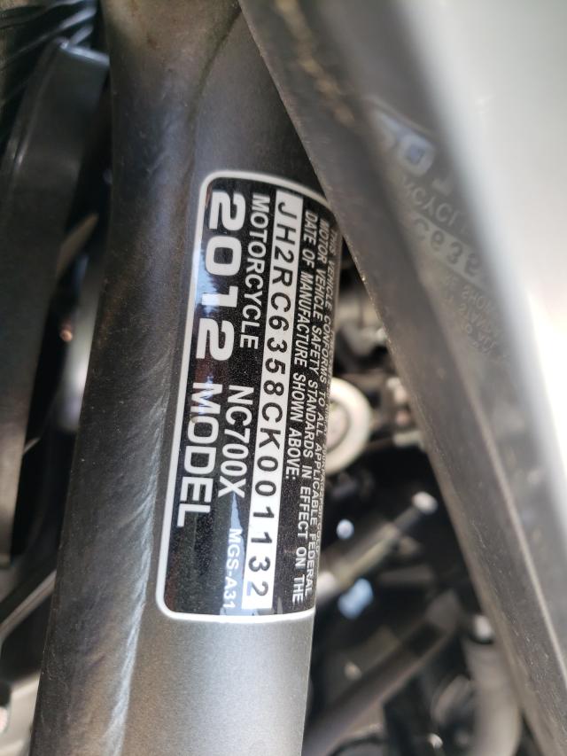 2012 HONDA NC700X JH2RC6358CK001132