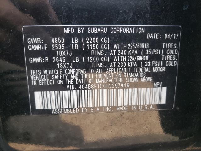 2017 SUBARU OUTBACK TO 4S4BSETC0H3397916