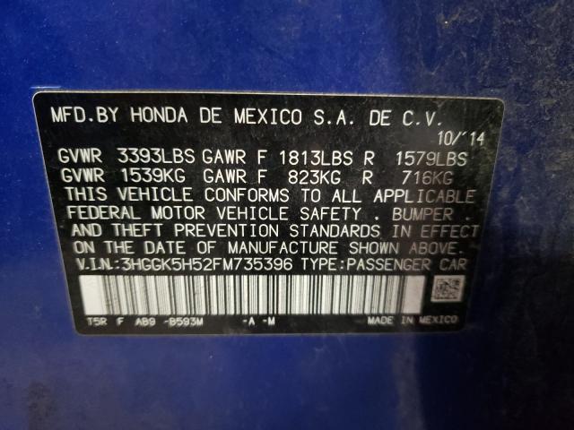 2015 HONDA FIT LX 3HGGK5H52FM735396