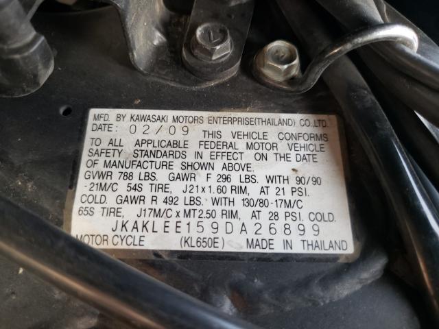 2009 KAWASAKI KL650 E JKAKLEE159DA26899