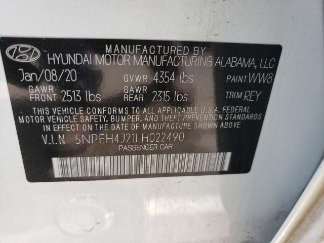 2020 HYUNDAI SONATA LIM 5NPEH4J21LH022490