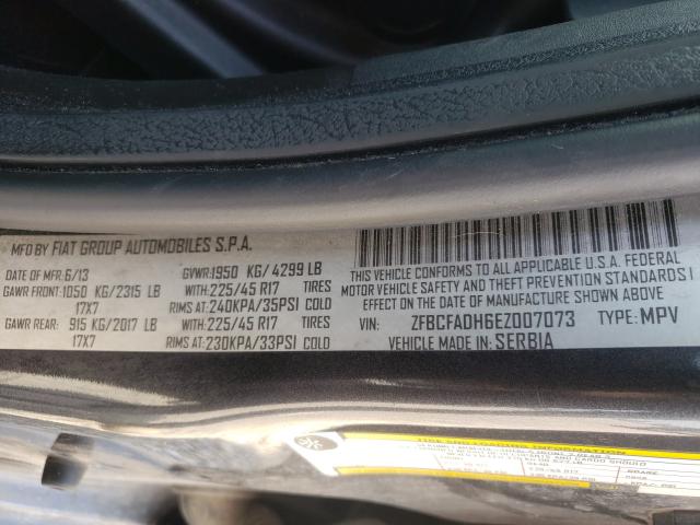 2014 FIAT 500L TREKK ZFBCFADH6EZ007073