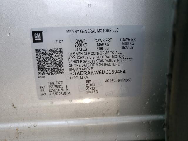 2021 BUICK ENCLAVE PR 5GAERAKW6MJ159464