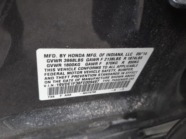 2015 ACURA ILX 20 19VDE1F38FE009497