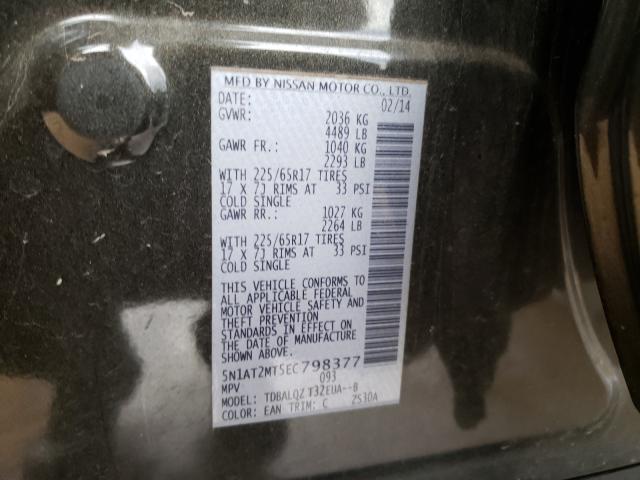5N1AT2MT5EC798377 Nissan Rogue S 2014. Фото: 9