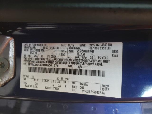 2013 FORD ESCAPE 4D 1FMCU9G93DUC01976