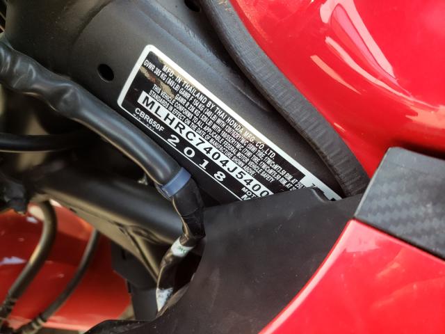 2018 HONDA CBR650 F MLHRC7404J5400310