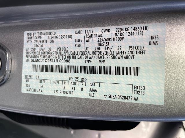 2020 LINCOLN CORSAIR 5LMCJ1C95LUL09088