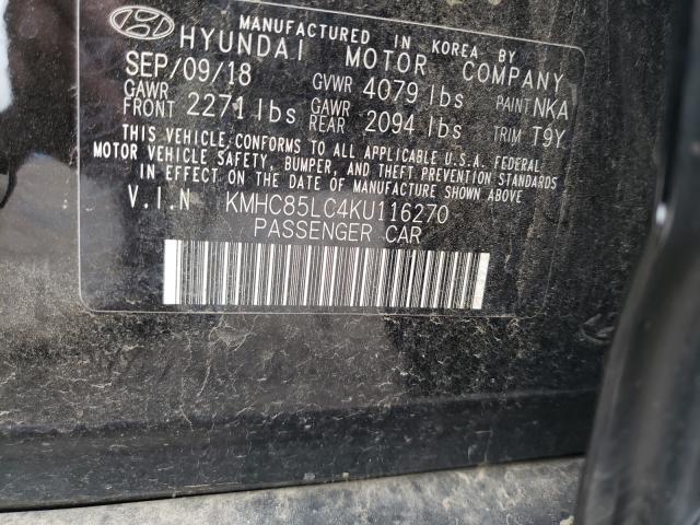 2019 HYUNDAI IONIQ LIMI KMHC85LC4KU116270