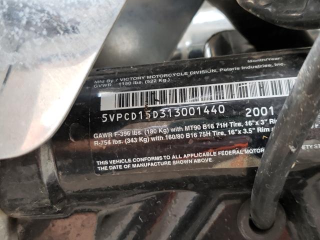 2001 VICTORY MOTORCYCLES V92 C DELU 5VPCD15D313001440